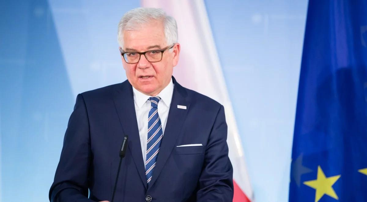 Jacek Czaputowicz: wypowiedź Israela Katza była szokująca i niepotrzebna