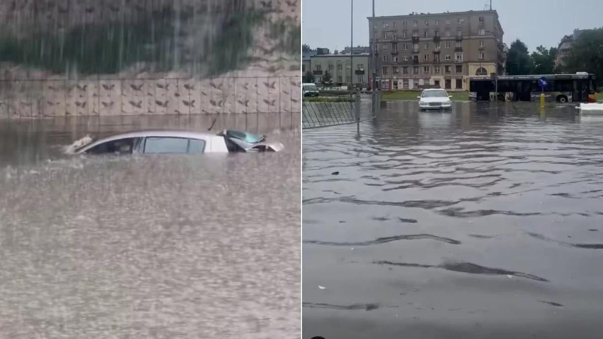 Auta po dach w wodzie, ulice jak rzeki. Kielce, Głuchołazy, Pionki zalane
