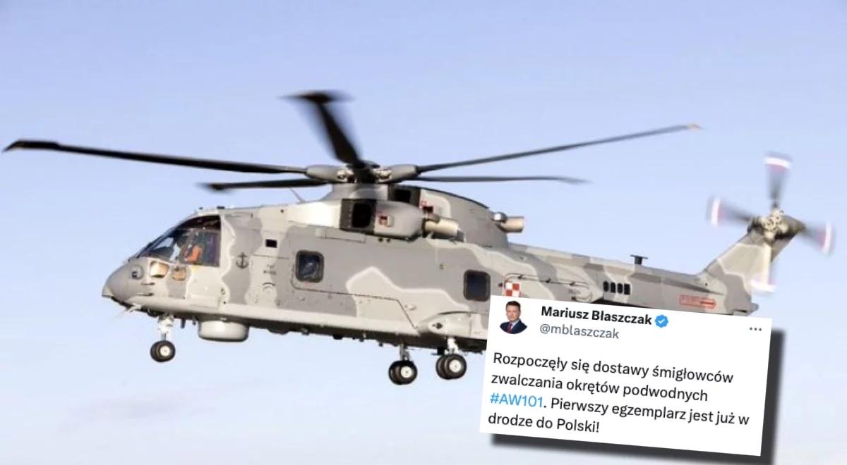 Mariusz Błaszczak: pierwszy egzemplarz śmigłowca AW101 jest już w drodze do Polski