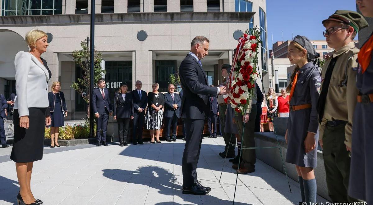 Wizyta prezydenta RP w Stanach Zjednoczonych. Andrzej Duda złożył kwiaty pod Pomnikiem Katyńskim