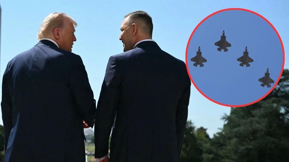 Tak Trump przywitał Nawrockiego. Pokaz lotniczy nad Białym Domem