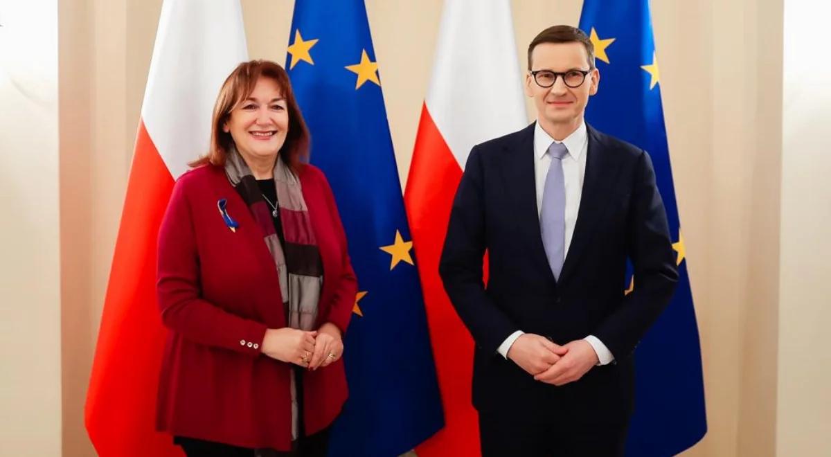 Pomoc humanitarna i wsparcie dla Ukrainy. Mateusz Morawiecki spotkał się z wiceprzewodniczącą KE