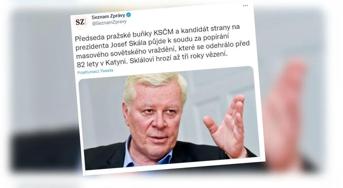 Negował zbrodnię katyńską. Czeski polityk stanie przed sądem