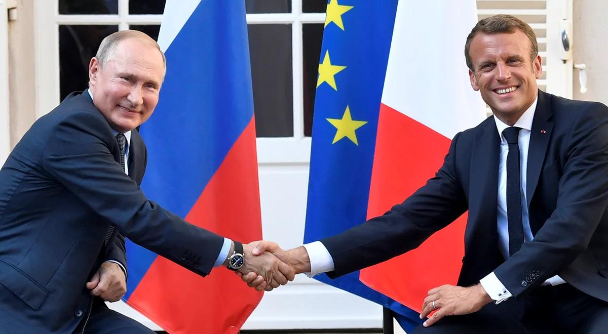 "Świat w powiększeniu". Spotkanie Władimir Putin - Emmanuel Macron