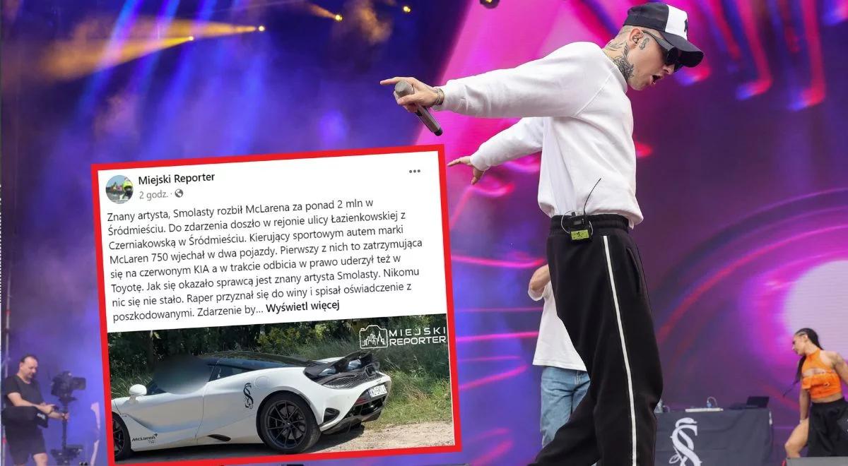 Auto za blisko 2 miliony złotych rozbite. Za kierownicą znany artysta