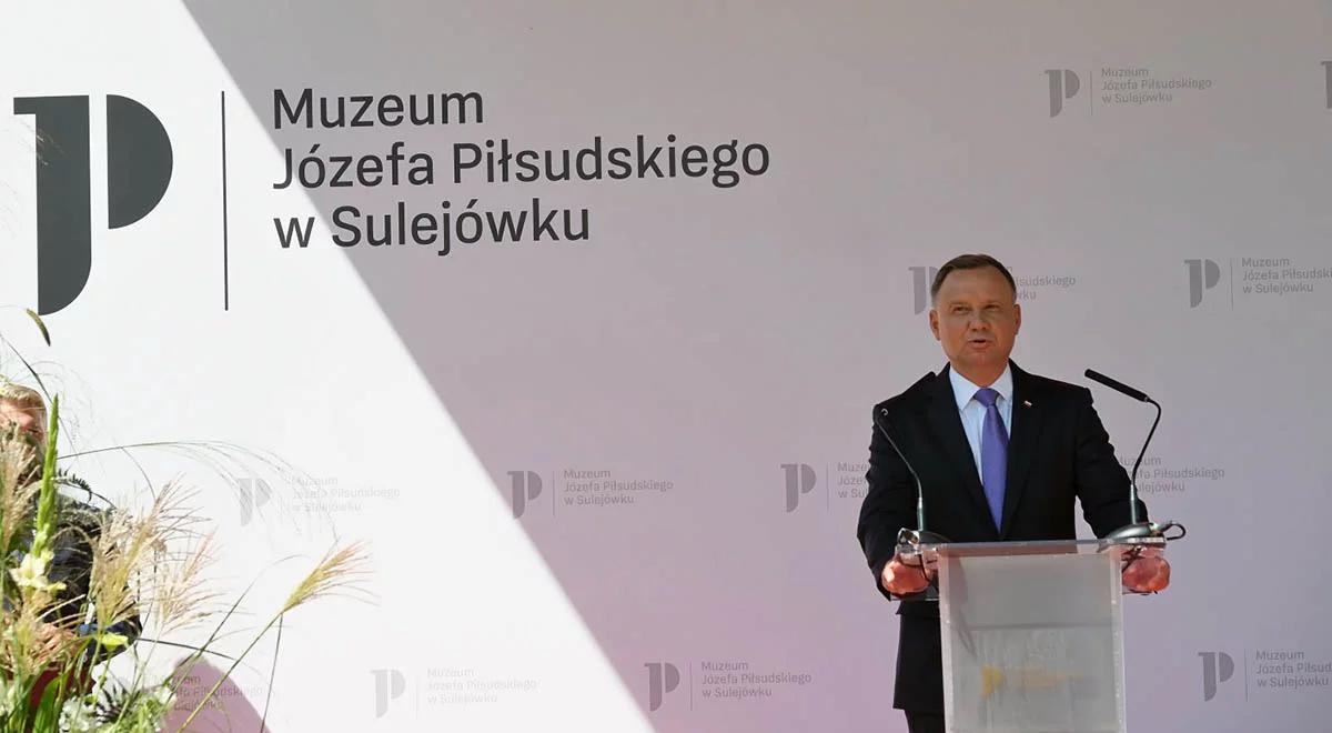 Otwarcie Muzeum Józefa Piłsudskiego w Sulejówku. Uroczystość z udziałem prezydenta