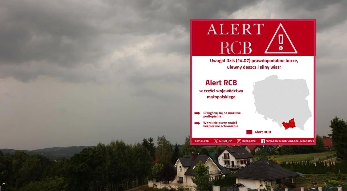 Alert RCB dla Małopolski. "Znajdź bezpieczne schronienie"