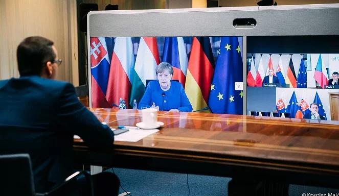 Plany ws. pobudzania gospodarki i budżet UE. Premier uczestniczył w wideokonferencji państw V4 i Niemiec