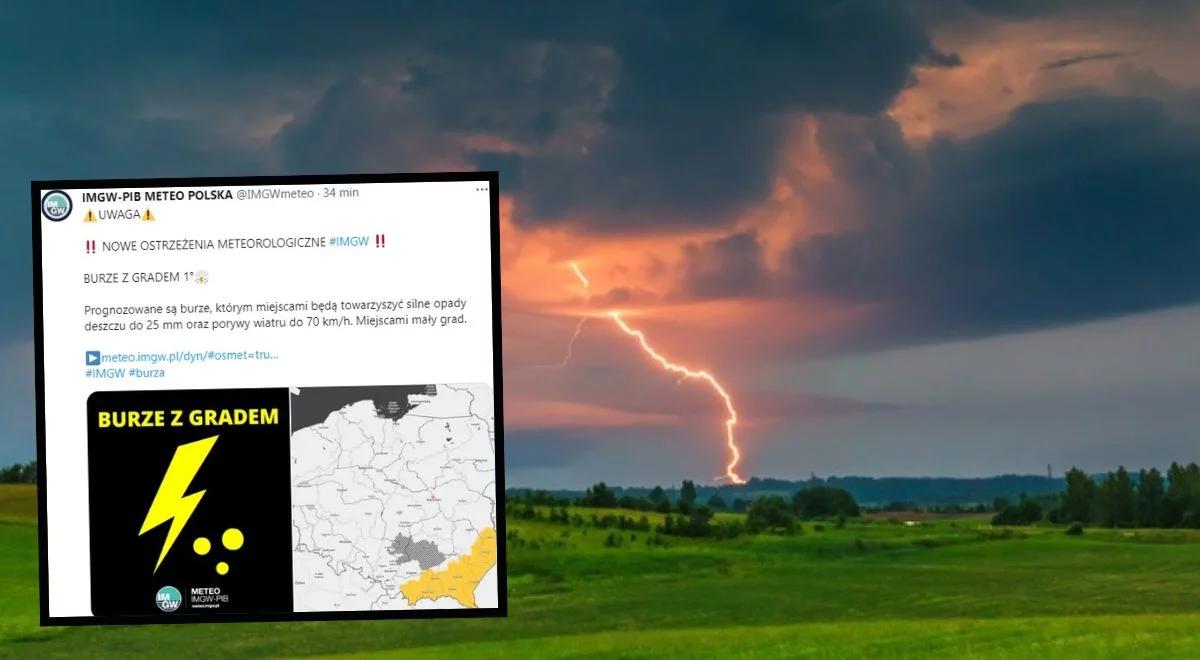 Burze z gradem w trzech województwach. IMGW alarmuje
