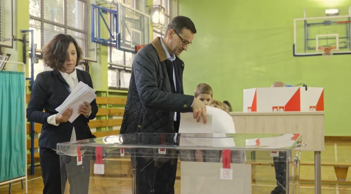 Premier Mateusz Morawiecki oddał głos w wyborach samorządowych