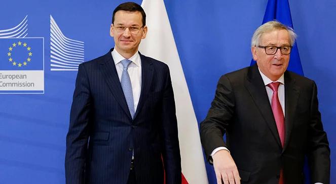 Bruksela: Spotkanie premiera Morawieckiego z Junckerem