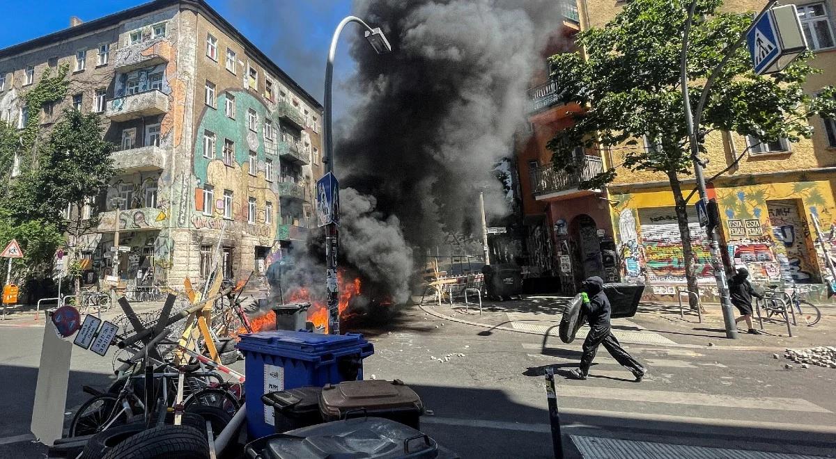 Berlin: płonące barykady przed lewicowym squatem. Doszło do starć z policją