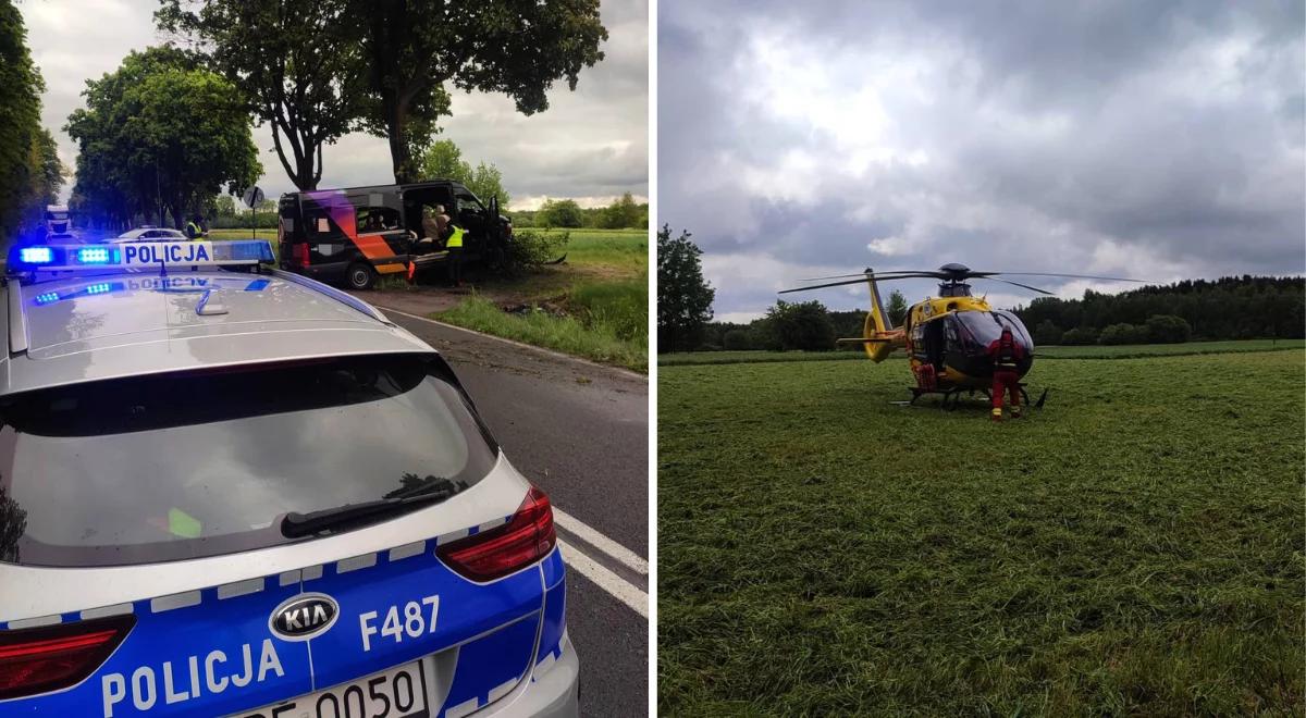 Tragiczny wypadek pod Radomskiem. Bus roztrzaskał się na drzewie