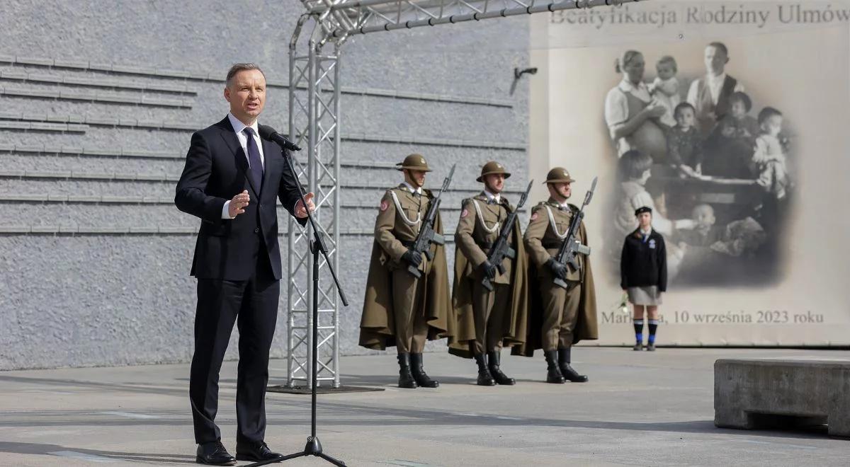 Beatyfikacja Ulmów. Prezydent Duda: ich tragedia jest przestrogą przed nienawiścią, rasizmem i totalitaryzmem