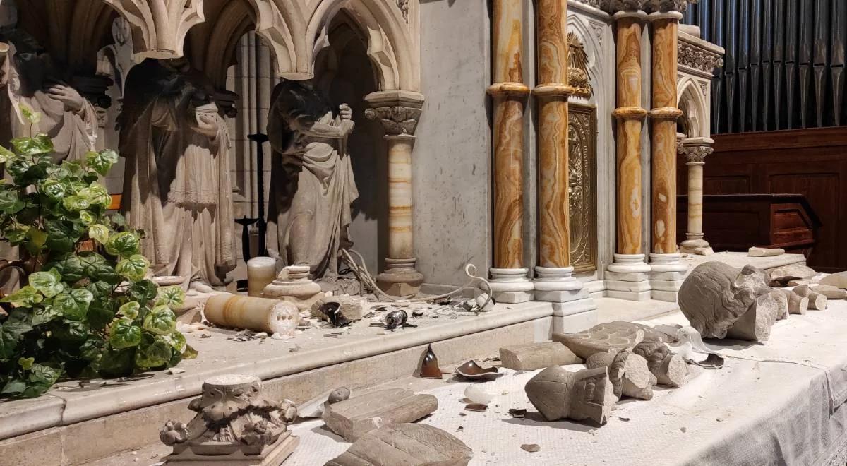 Ściął głowy posągom Jezusa, Maryi i świętych w dwóch kościołach. Francuska policja zatrzymała podejrzanego