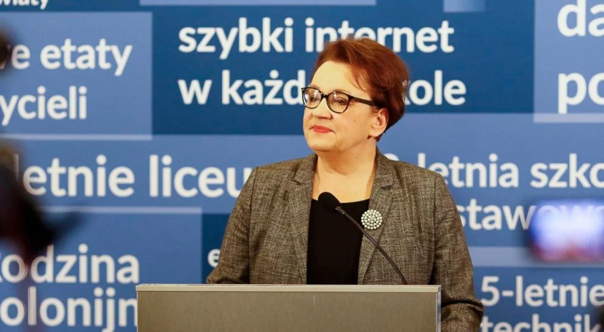 Anna Zalewska: podjęliśmy prace dotyczące organizacji egzaminów