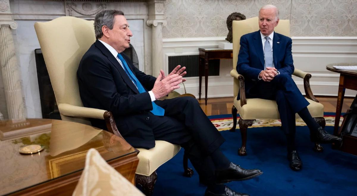 Draghi na spotkaniu z Bidenem: Putinowi nie udało się nas podzielić