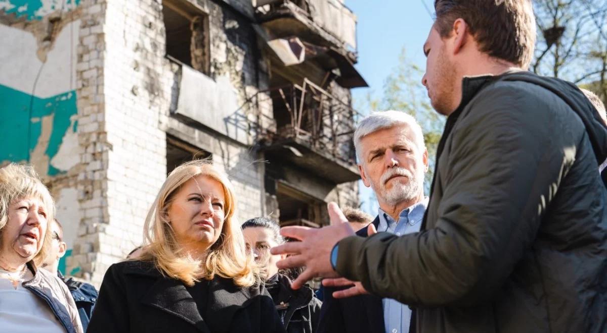 Prezydenci Czech i Słowacji są na Ukrainie. Na własne oczy zobaczyli skutki rosyjskich ataków