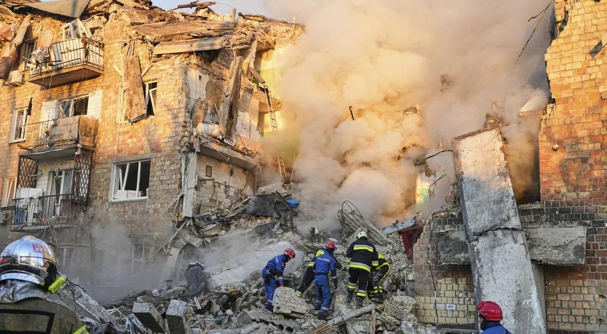 Zmasowany atak z powietrza na Ukrainę. Rosjanie użyli rakiet i dronów