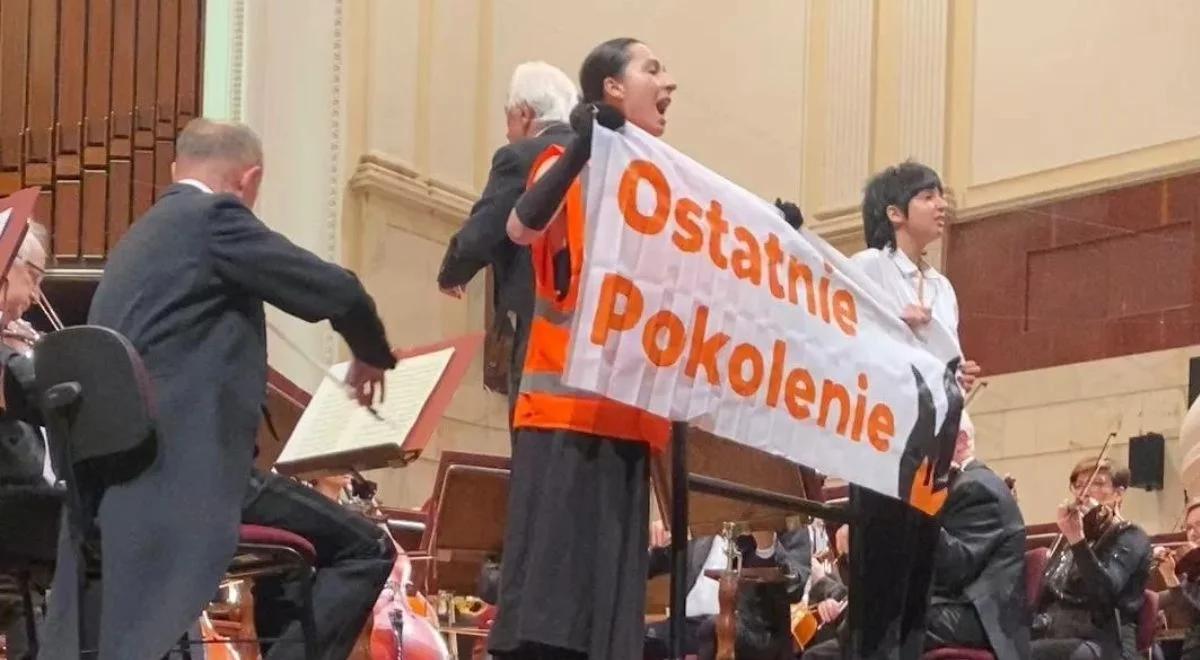 Aktywistki zakłóciły koncert w Filharmonii. Ostatnie Pokolenie ukarane