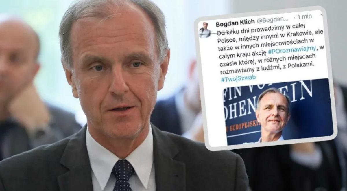 Zabawna wpadka Bogdana Klicha. Zamiast o "sztabie" napisał o "Szwabie"