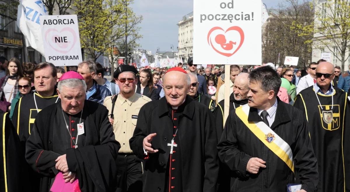 XIV Marsz Świętości Życia. Kard. Nycz: życie ludzkie jest najważniejszą wartością