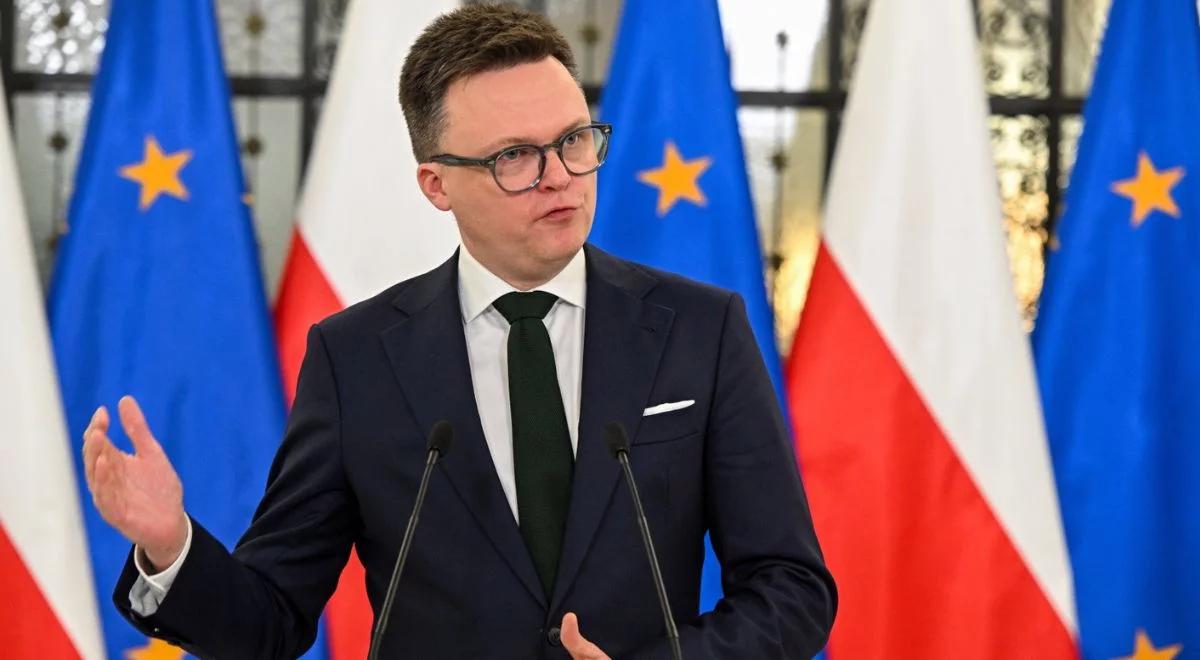 Przesunięcie posiedzeń Sejmu. Marszałek Hołownia: nie ma to nic wspólnego z manifestacją PiS