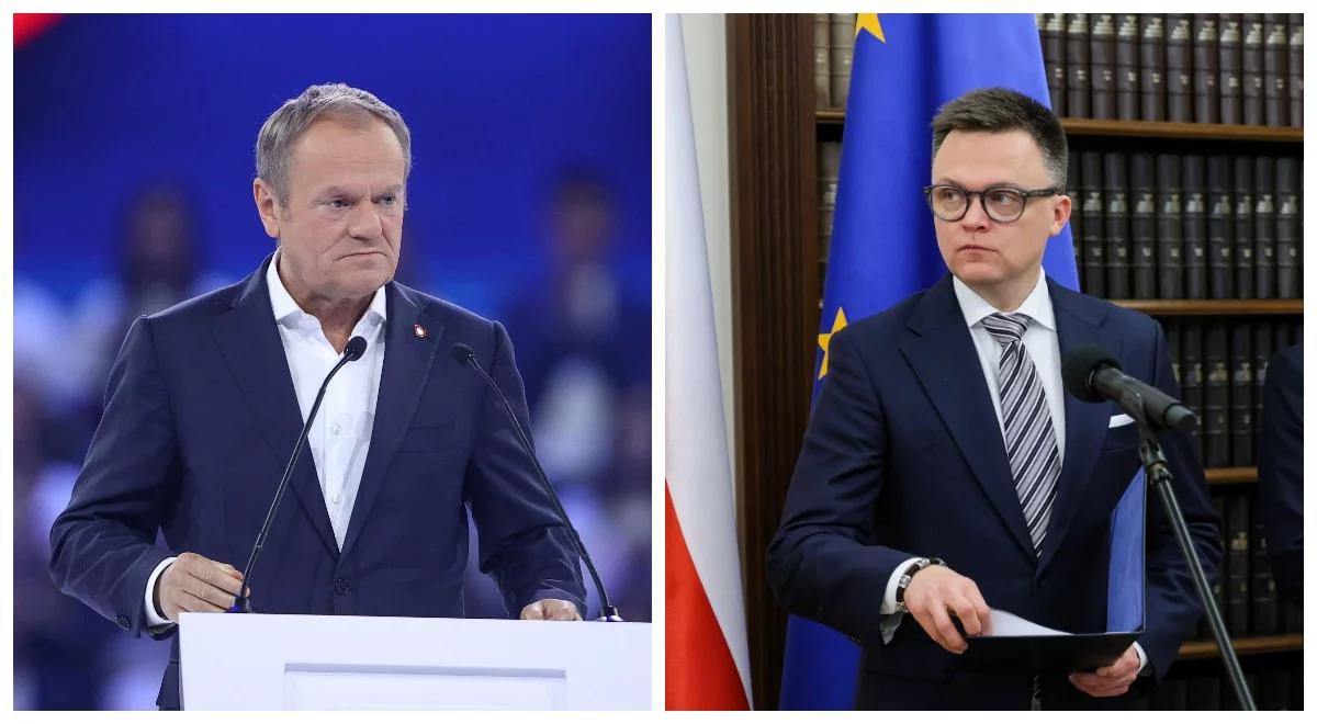 Spięcie na linii Hołownia - Tusk. "I wszystko jak krew w piach"