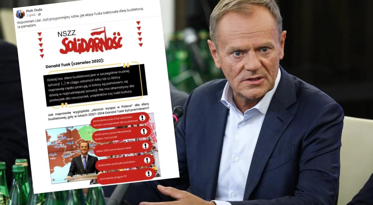 "Wspomnień czar". Piotr Duda przypomniał pięć punktów, o których Donald Tusk chciałby zapomnieć