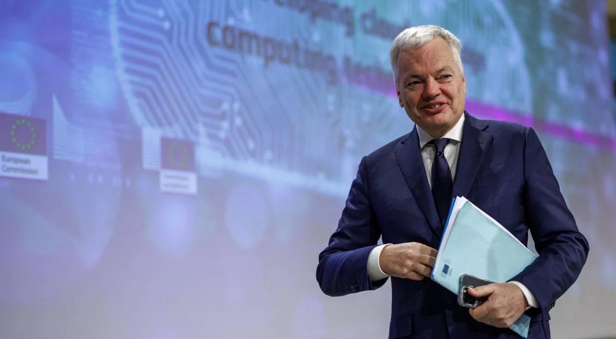 Komisarz UE Reynders odwiedzi Warszawę. Chodzi o odblokowanie funduszy UE
