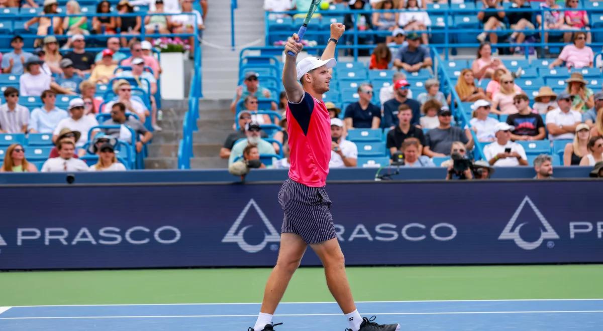 ATP Cincinnati: Hubert Hurkacz - Alexei Popyrin. Polak w półfinale, choć emocji nie zabrakło 