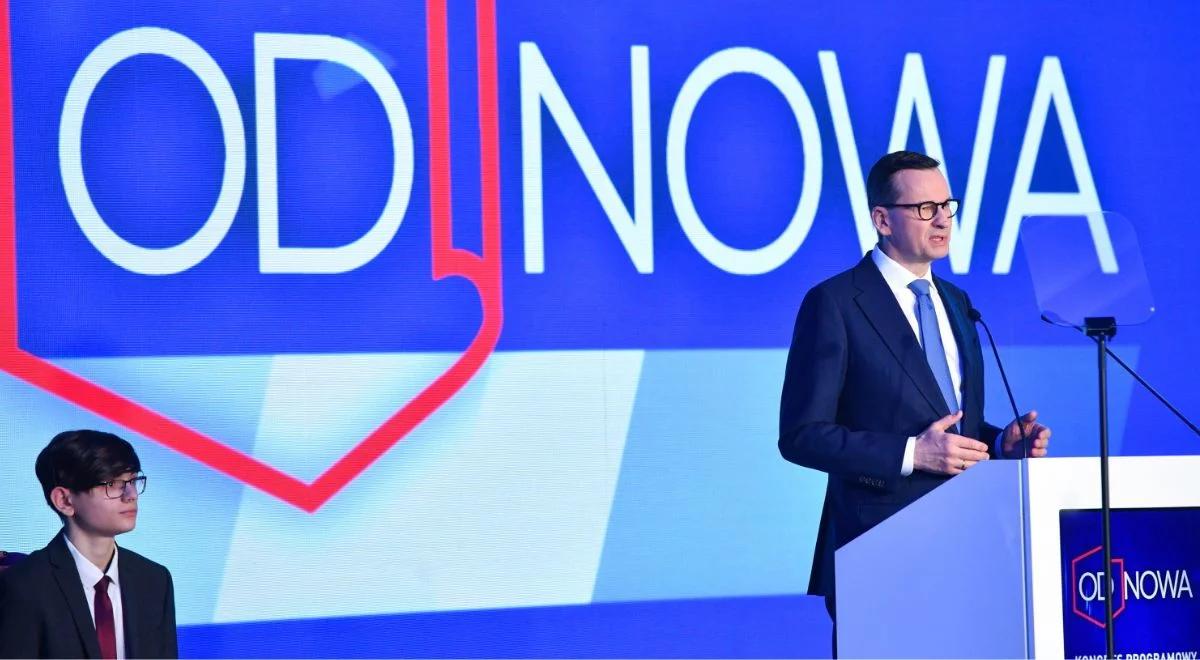 Premier Morawiecki na kongresie Stowarzyszenia OdNowa: w czasie ogromnego kryzysu nie dalibyśmy rady bez jedności