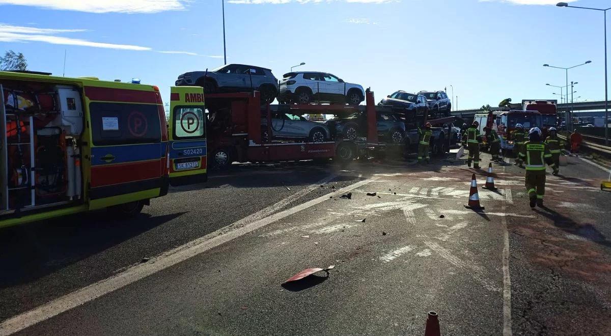 Kleszczów. Ciężarówki zderzyły się na A4. Interweniował śmigłowiec LPR