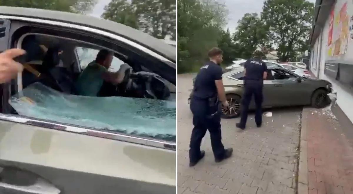 Strzały pod Biedronką w Bolkowie. Policjant ranny w akcji