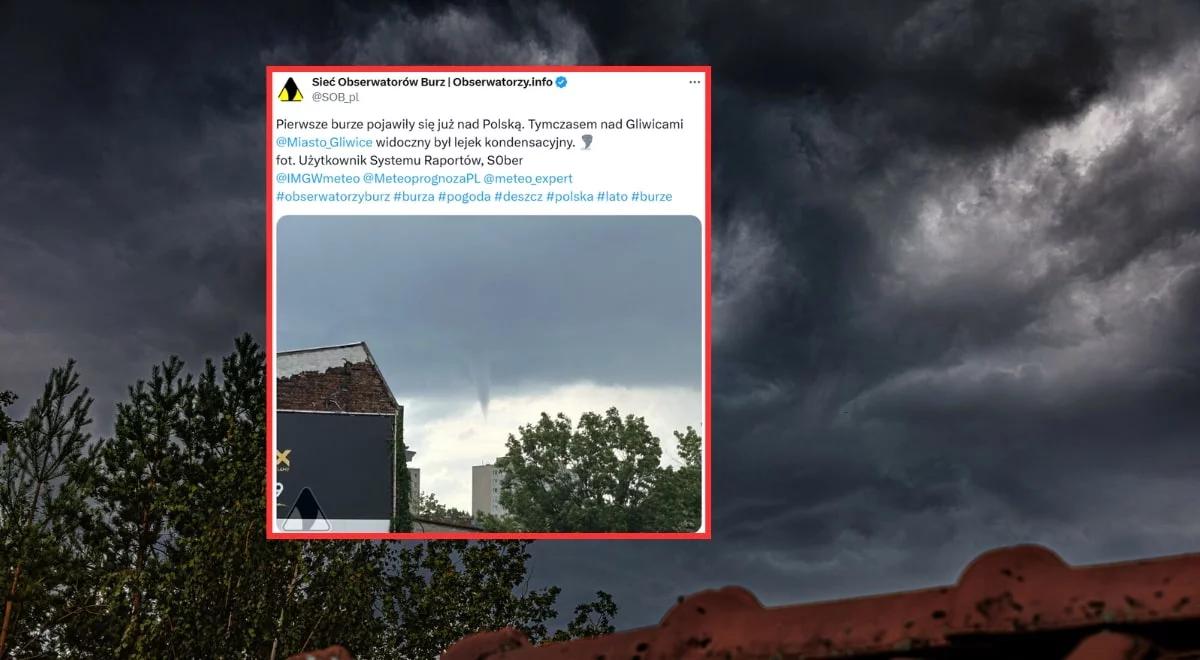 Gliwice. Nagle na niebie pojawił się lejek kondensacyjny [WIDEO]