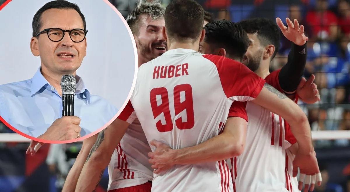 Premier Morawiecki podziękował siatkarzom. "Jesteście dumą Polski, czekamy na półfinał i kibicujemy"
