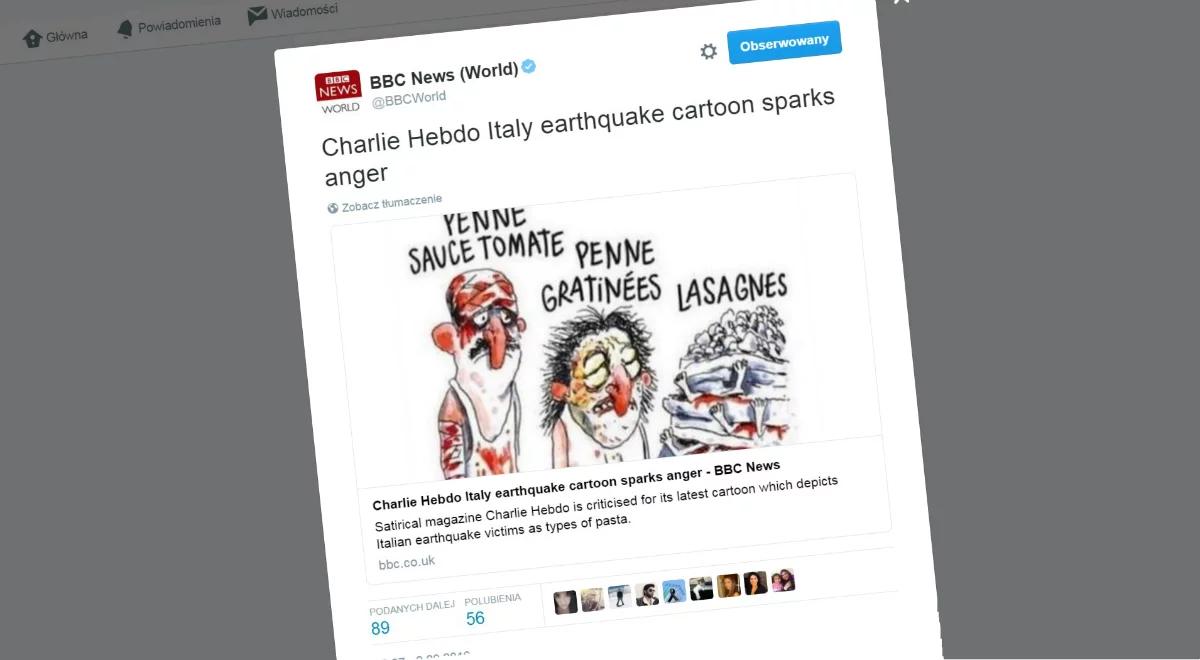 Włoskie miasteczko Amatrice skarży tygodnik "Charlie Hebdo". "Niepojęta obraza"