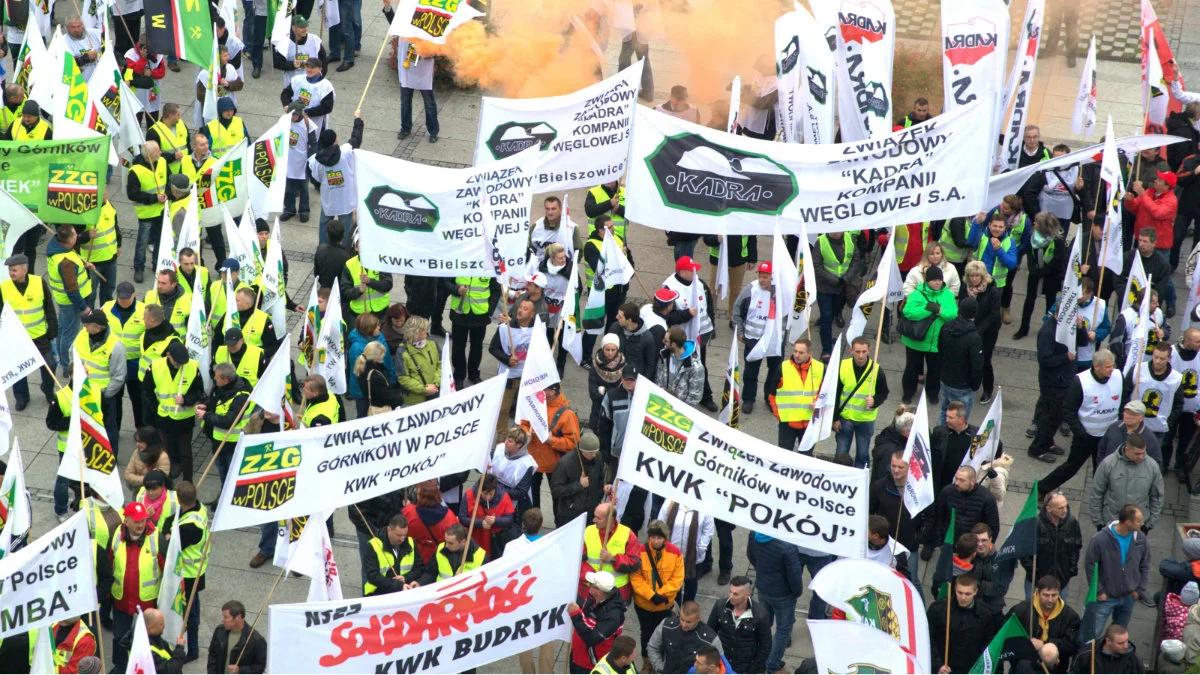 Protest górników w Rudzie Śląskiej. Rozczarowanie działaniami rządu