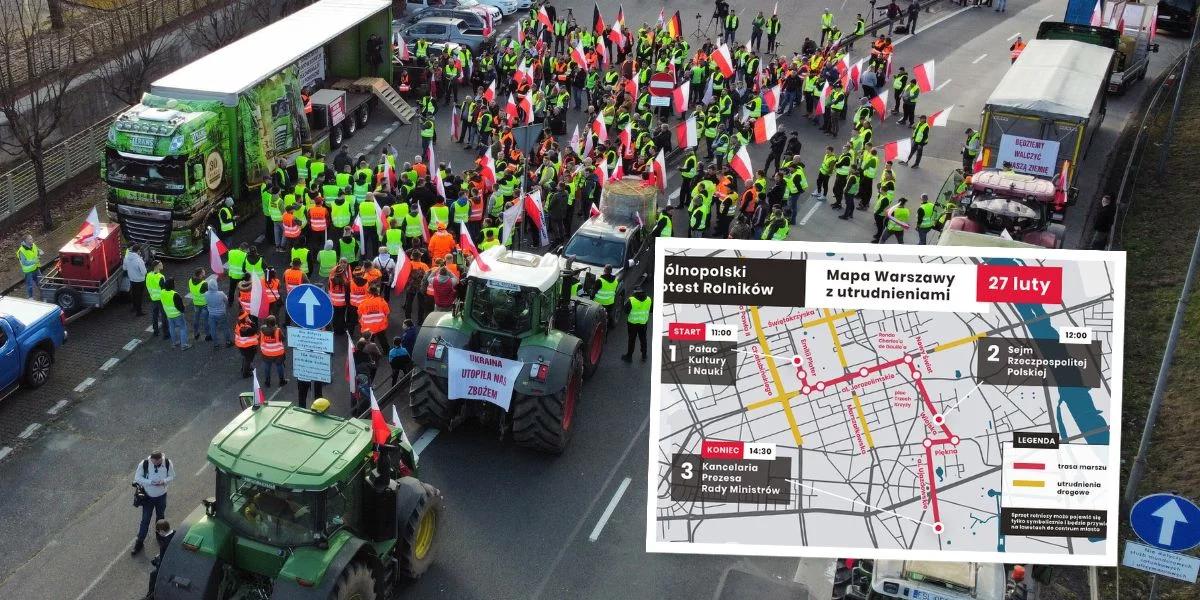 Protest rolników. Będą utrudnienia w Warszawie i okolicach. Policja ostrzega