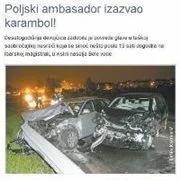 Polski ambasador po potrójnym zderzeniu w karambolu