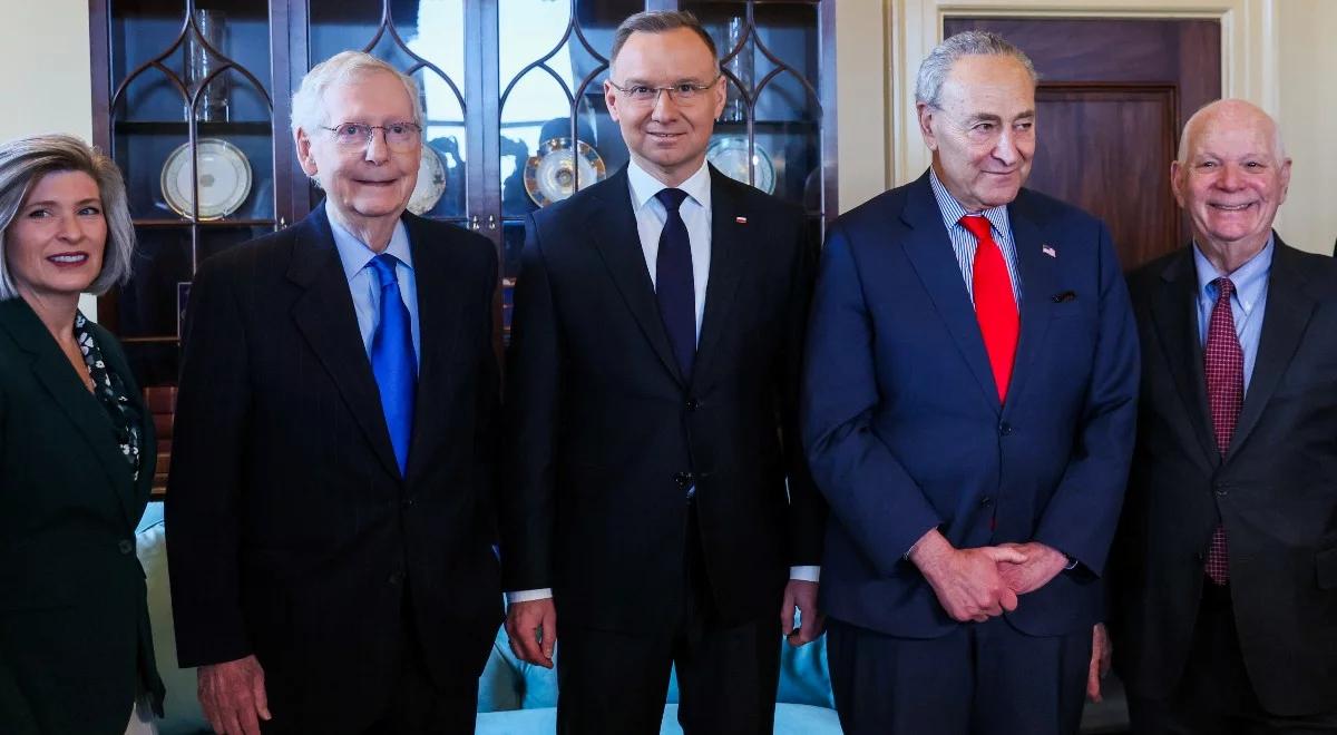 Prezydent Duda na Kapitolu. Rozmowy o bezpieczeństwie i wojnie na Ukrainie