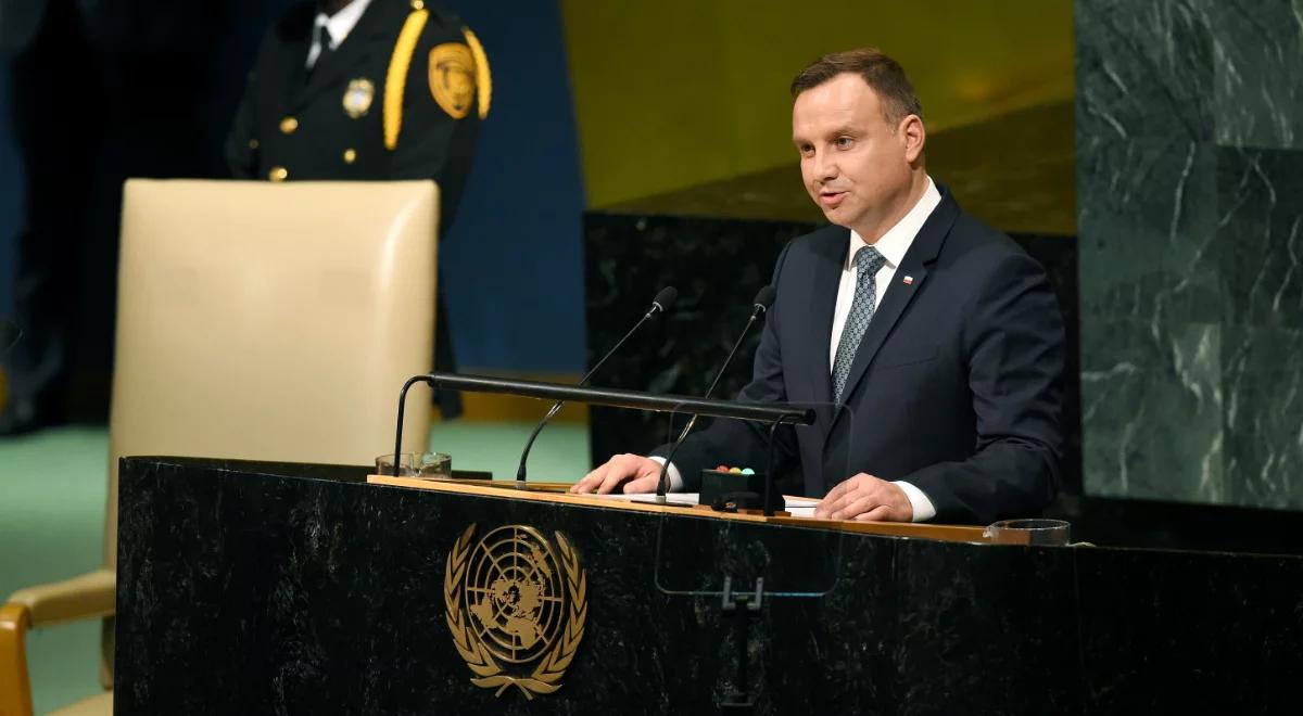 Andrzej Duda wystąpił z przemówieniem podczas 72. sesji ONZ. "Wolność jest synonimem pokoju"