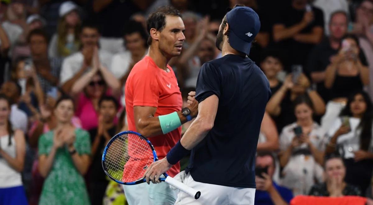 ATP w Brisbane: zaskoczenie w ćwierćfinale. Rafa Nadal rozegrał mecz z serii thriller