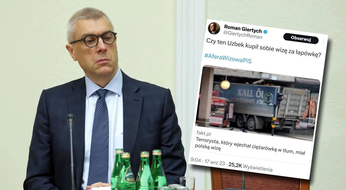 Giertych chciał uderzyć "wizami" w PiS. Uderzył w rząd Platformy Obywatelskiej