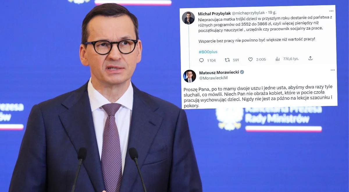 Działacz Nowoczesnej chciał błysnąć krytykując matki. Zareagował premier. "Nigdy nie jest za późno na lekcję pokory"