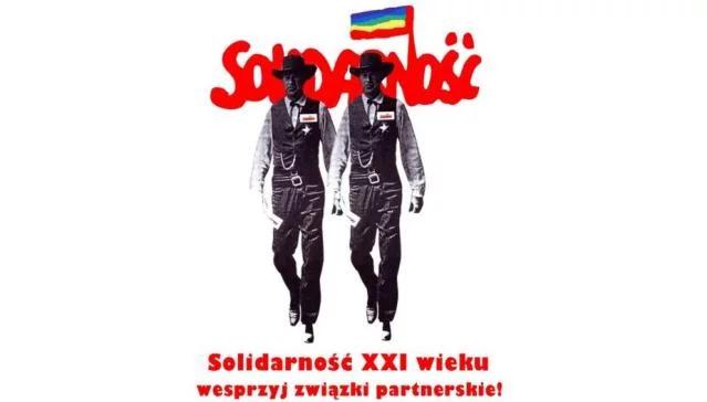 "Skandal". Barwy gejów w logo Solidarności