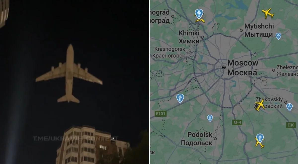 Zmasowany atak dronów na Moskwę. Uciekał przed nimi samolot