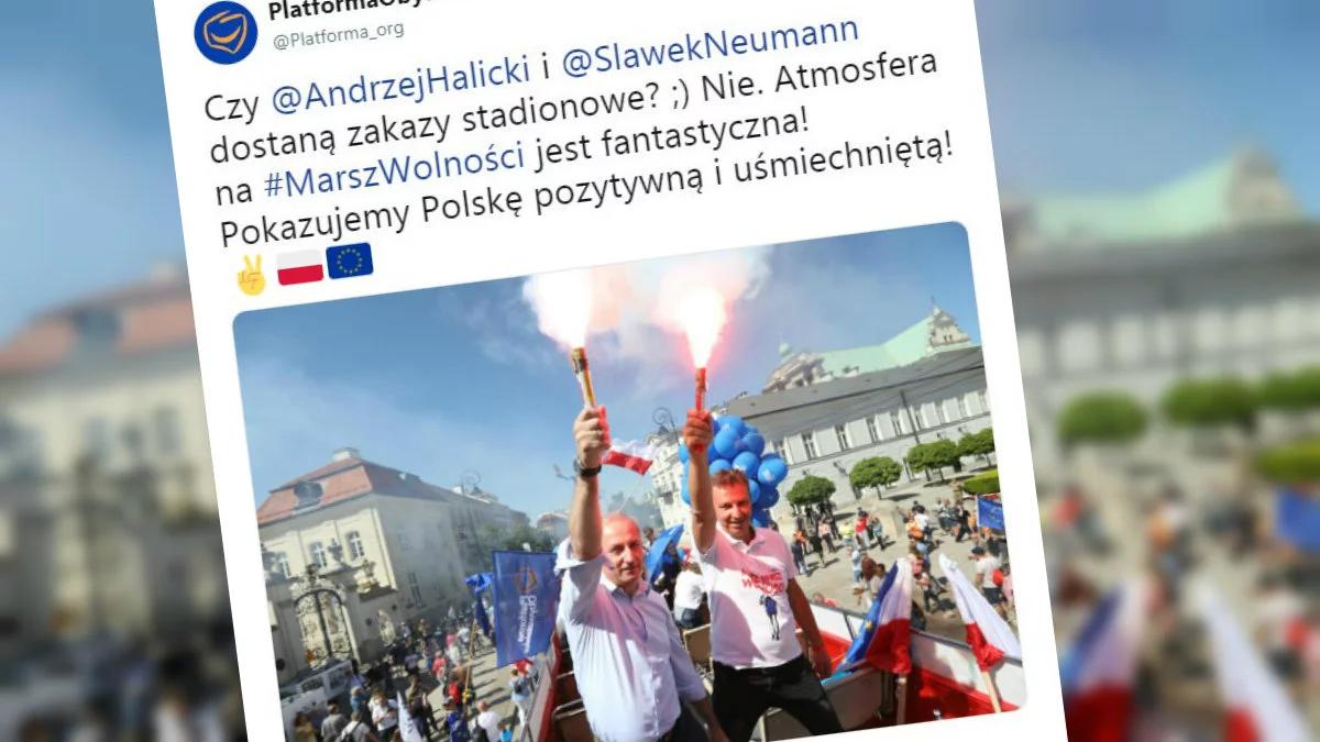 Sprawa odpalenia rac na marszu. Posłowie PO zrzekli się immunitetu