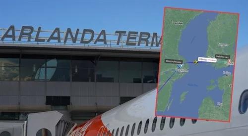 Nad lotniskiem Arlanda pod Szt...