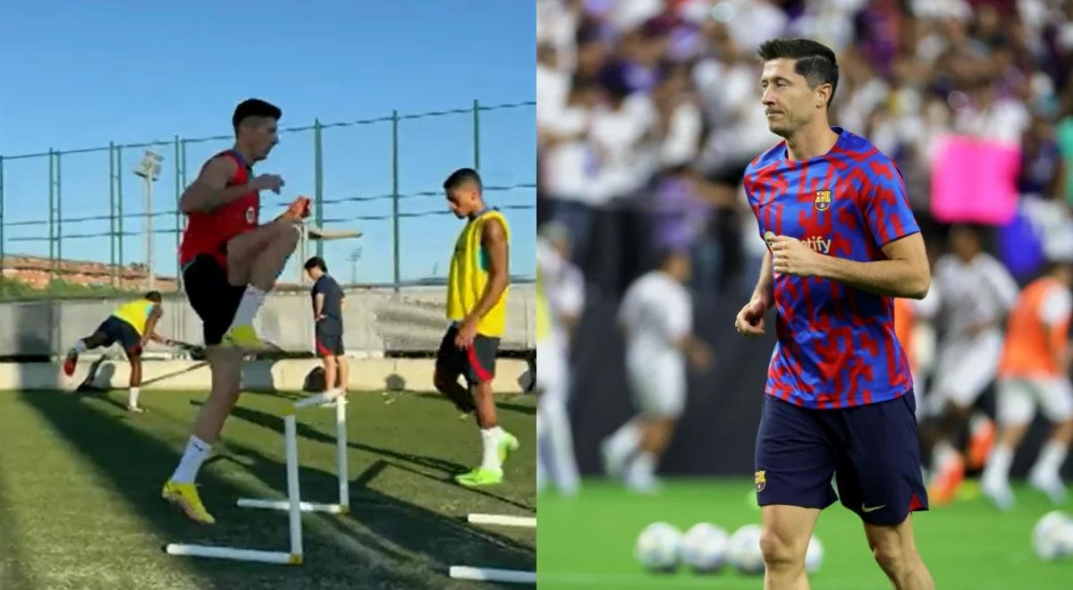 Robert Lewandowski odbył pierwszy trening w ośrodku FC Barcelony [WIDEO]